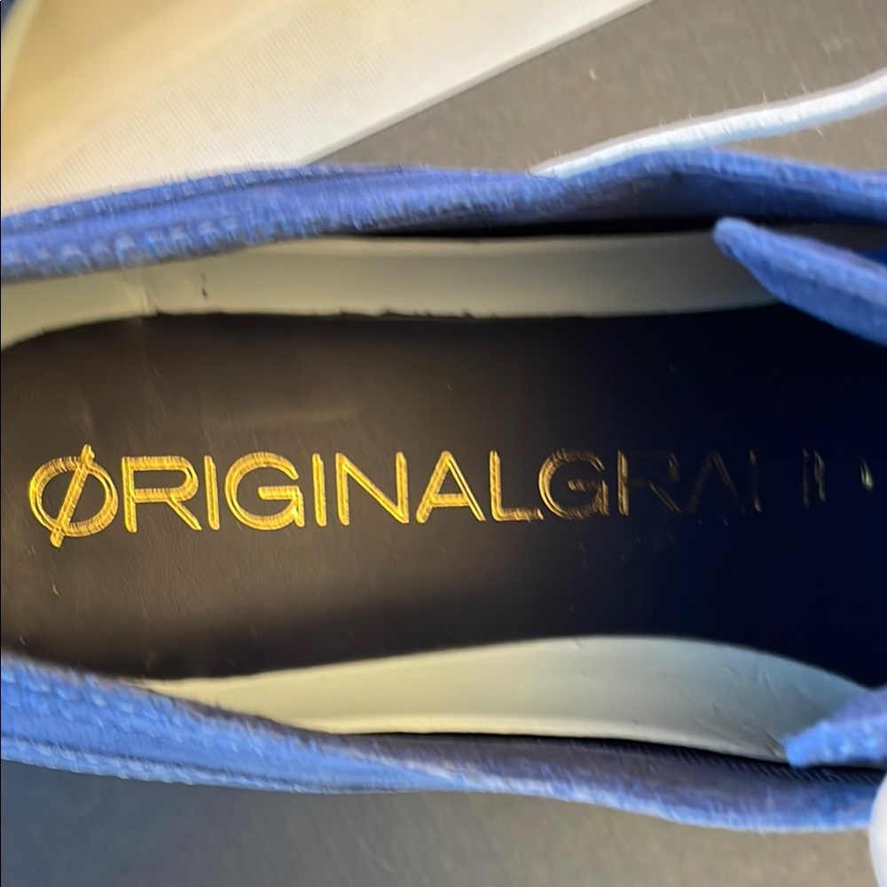 NWOT Cole Haan Men's Original Grand Shortwing Blue Suede Shoes, Size 11.5 M - Picture 6 of 8